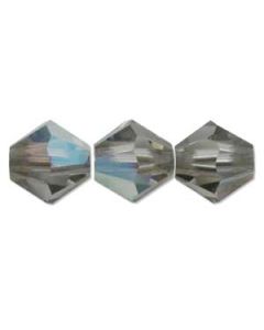 Margele Biconice PRECIOSA MC BEAD RONDELLE Black Diamond Glitter 4 mm