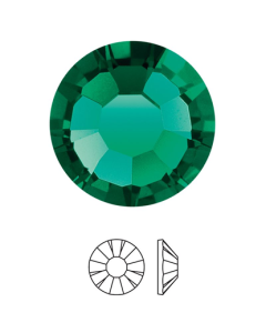 Cristale PRECIOSA FLATBACK cu LIPIRE LA RECE - CHATON Rose MAXIMA SS 10 EMERALD