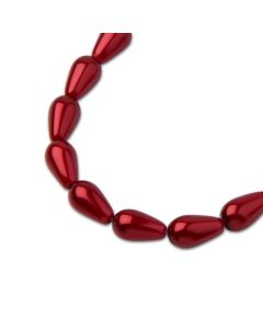 PERLE PRECIOSA Pearshape Pearl 1H 15x8 mm Red