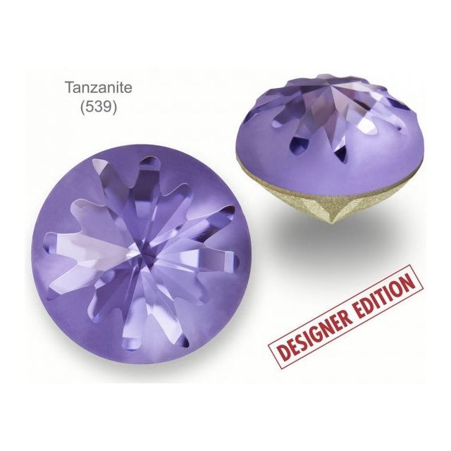 Swarovski Round Stone 1695 Sea Urchin Round Stone PF Tanzanite 10 mm - Designer Edition Celine Cousteau
