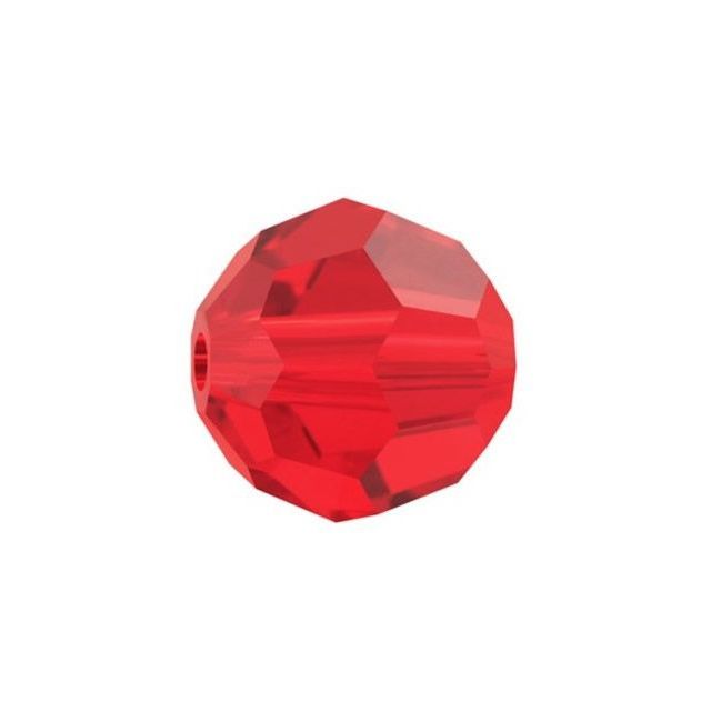 Margele PRECIOSA MC Round Bead 4 mm Rosu Light Siam