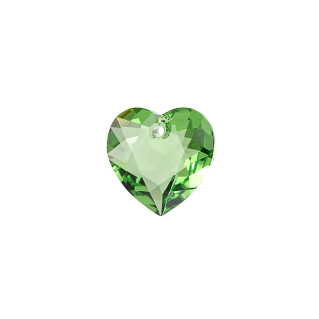 Pandantiv Swarovski 6432 HEART CUT PENDANT Peridot 14,5 mm