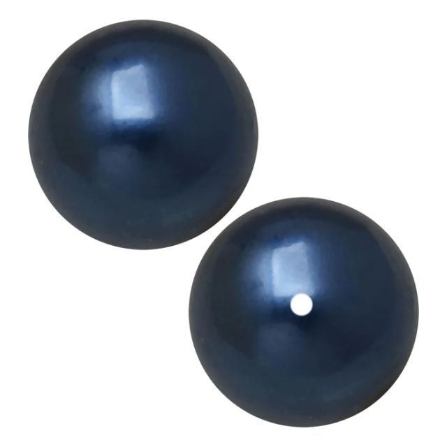 PERLE PRECIOSA Nacre Pearl ROUND MAXIMA Blue 10mm