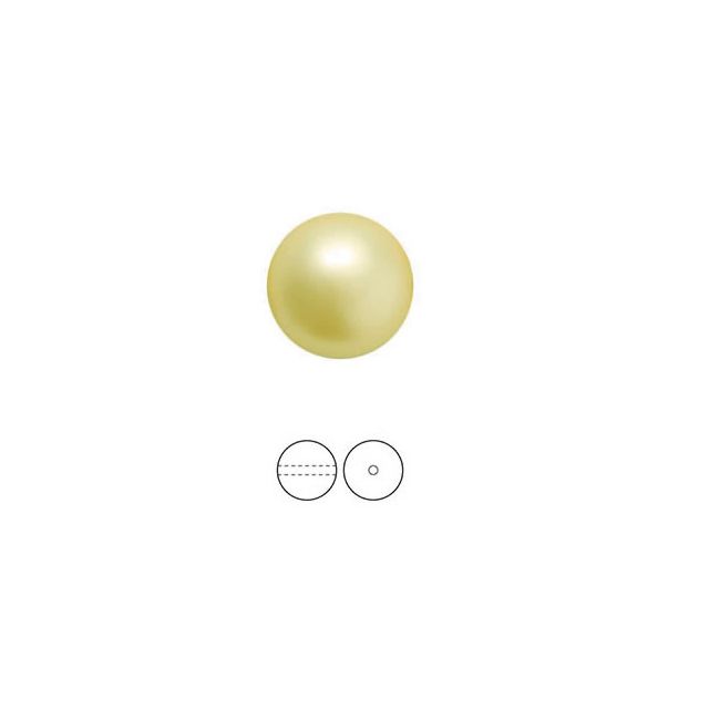 PERLE PRECIOSA Nacre Pearl ROUND MAXIMA Vanilla 10 mm