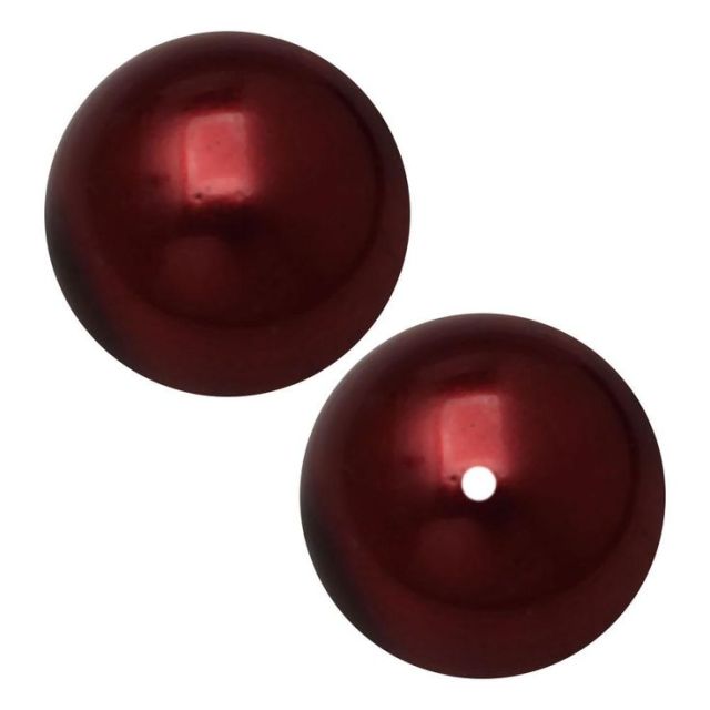 PERLE PRECIOSA Nacre Pearl ROUND MAXIMA Rosu Bordeaux 8 mm