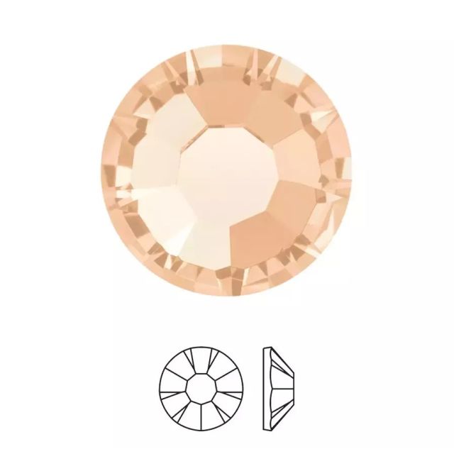 Cristale PRECIOSA FLATBACK CHATON Rose MAXIMA SS8 Light Peach