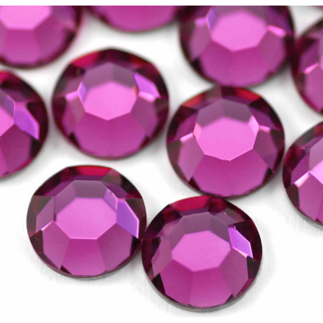 Cristale Swarovski cu spate plat No Hotfix 2000 Fucsia SS 5 - de lipit